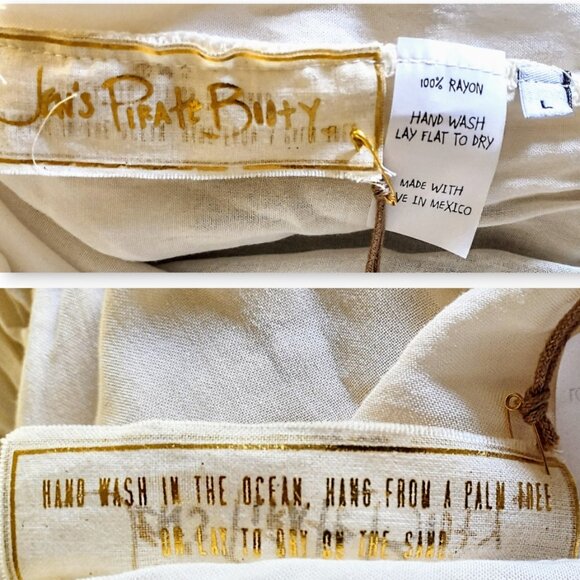 FP Jen's Pirate Booty NWOT one shoulder balloon sleeve crochet mini dress L - Picture 9 of 9